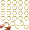 24 Pezzi Scatto Molla Rotonda, VEGCOO Anello Portachiavi 28mm Anelli Aperti, Moschettoni a Innesco Gancio Fibbia Portachiavi-O per Zaini, Portafogli, Bagagli Cinghie, Artigianato (Oro)