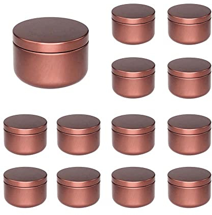 Confezione da 30 barattoli di latta in alluminio marrone scuro da 50 ml artigianato rotondo vuoto fai da te candela che fa arti e contenitore per tè caramelle regalo