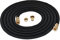 Relaxdays Gartenschlauch lang, dehnbar bis 15 m, 1/2 & 3/4 Zoll Anschluss, flexibler Wasserschlauch, Polyester, schwarz
