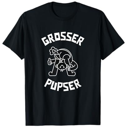 Vater Sohn Partnerlook Outfit Großer Pupser Kleiner Pupser T-Shirt