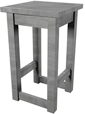 Magnetic Mobel Barhocker Massivholz Sitzhöhe 60 cm Grau Belastbar 110kg Fußstütze Innen Außen Barstuhl Tresenhocker