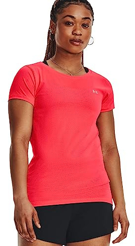 Under Armour UA HG Armour SS - Maglietta da Donna, Morbida, Elasticizzata e Traspirante