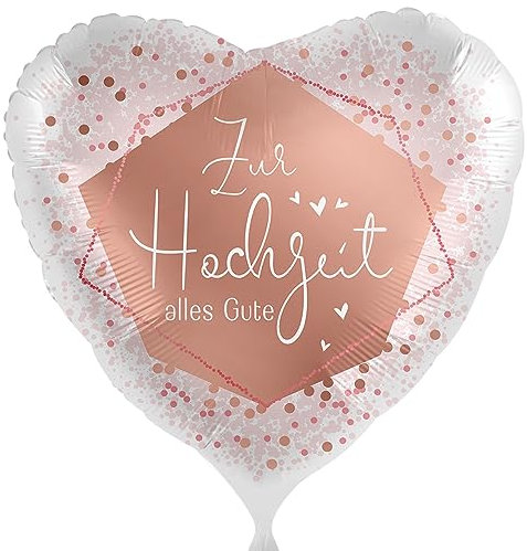 Folienballon Zur Hochzeit Alles Gute Luftballon Hochzeitsdeko Ballon Hochzeit Deko Herzballon Rosegold