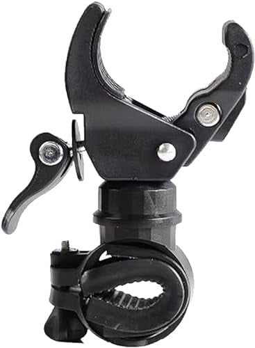 QJLDMaingo Secure Bicycle Flashlight Mount Universal 360° Rotating Light Holder Bicycle Flashlight Mount Bike Torch Clamp for LED Lamps