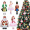 Suzile Nussknacker, Ballett, Weihnachtsschmuck, Metall, Nussknacker und Ballerina, Weihnachtsbaumschmuck, Heimdekoration, Urlaubsdekorationen für Geburtstagsgeschenk, 5 Stück