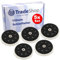 Trade-Shop Lot de 5 plaques de ponçage auto-agrippantes 15 trous M8 Ø 150 mm dur compatible avec ponceuse excentrique Makita BO6050 BO6050J remplace 197315-5 197314-7