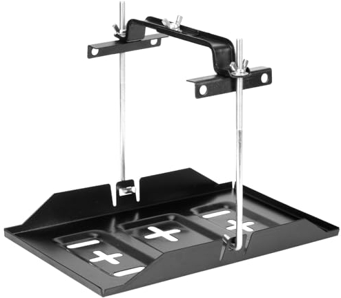 awliye 20x34cm Auto Batterie Träger Halter Universal Autobatterie Bootsbatterie Verstellbar Batteriehalter Metall Batteriehalterung Halterungssatz für Batterien der Serie 27 30 31 Auto, LKW, Van, Boot
