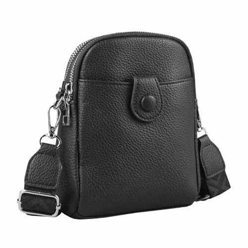 ITALYSHOP24 OBC Damen Tasche Crossbody Umhängetasche Bodybag Schultertasche Minibag Handytasche Crossover Kunstleder Handtasche Gürteltasche Abendtasche