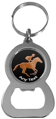 Personalised Horse Racing Bottle Opener Keyring Customised Birthday Gift R225