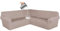 ZRCYXDW Wasserdicht ecksofa überzug, 3 Stück Sofabezug L Form 7 Sitzer Stretch L Form Sofahusse Schutz waschbar für Wohnzimmer-Khaki-7 Sitzer