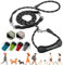SparklyPets Multifunktionale Bungee-Leine mit Abnehmbarer Retrieverleine, Crossbody- und Taillenleine für Spaziergänge mit dem Hund, mittelgroße und große Rassen, Schwarz