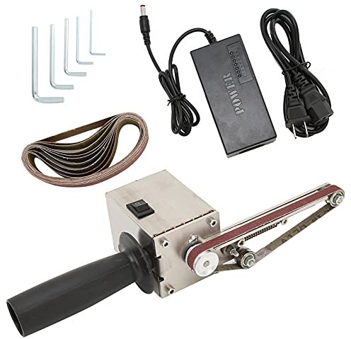 Mini Belt Sander, Handheld Electric Grinder and Sanding Machine,DIY Polishing Grinding Kit with Adjustable Speed for Polishing Wood and Metal,AC 110‑240V (795 (150W))