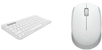 Logitech Pebble Keys 2 K380s, Multi-Device Bluetooth Wireless Keyboard with Customisable Shortcuts & M171 Wireless Mouse for PC, Mac, Laptop, 2.4 GHz with USB Mini Receiver