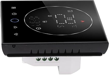 Haofy LED Smart Thermostat 7 Day Programmable Wireless Controller Panel Suitable for Electric Heating (Black)