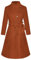 GRACE KARIN Damen Eleganter Mantel mit Reverskragen Stehkragen Einreihiger Mantel mit Gürtel Karamellfarbe XL
