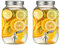 Hisredsun 2 x 4L Glas Getränkespender, Getränkespender mit Rostfreiem Wasserhahn, Glas-Wasser-Saft-Spender mit Metallständer, Wasserkrug mit Wasserhahn Perfekt für Partys,Hochzeiten,Geburtstage