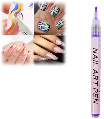 Nail Art Pens Set,Nail Point Graffiti Dotting Pen,Nail Drawing Pen,Drawing Painting Liner Brush for DIY Nail Art,Waterproof Nail Polish Pens,Quick-Drying Nail Point Graffiti Dotting Liner Pen(purple)