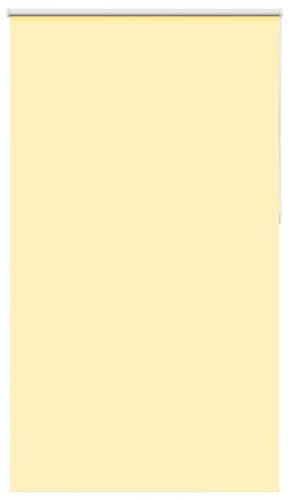 vidaXL Roller Blind Blackout Yellow 120x230 cm - Polyester Fabric - Heat Control - No-Drill Option - Easy Install - Stylish Home/Office Decor