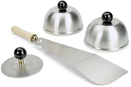 Grillrost.com Das Original Doppio Set di Campane per Hamburger - Lascia Che Il Formaggio Si sciolga!