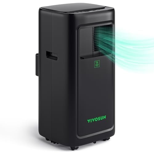 VIVOSUN AeroLush C08 Climatizzatore Intelligente, 7000 BTU, Funzione 4 in 1 con Sensore di Temperatura e Umidità, Controllo Remoto Smart, Ideale per Tende di Coltivazione e Ambienti Interni