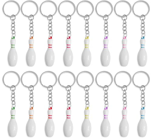 16-Teiliger Bowling-Schlüsselring, Kreative Persönlichkeit, Modische Taschenhänge-Ornamente, Universell Für Männer Und Frauen, Süße Mini-Geschenke.