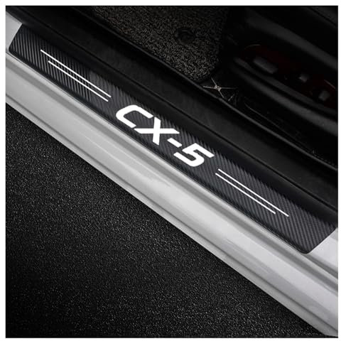 ALKANI Pegatinas Umbral Puerta Coche para Mazda CX5 KE KF 2021 2020 2019 2018 2017-2012, Protector Pegatina Antirrayas Tira Adhesivo Lámina Protectora Protección Bordes Puertas
