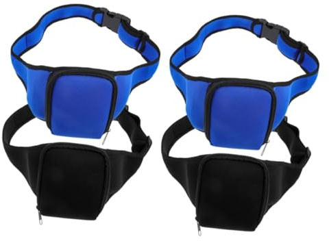 Warmhm 4pcs Belt Mic Carrier Pouch Microphone Waist Pack Running Bag Fitness Speakers Holder