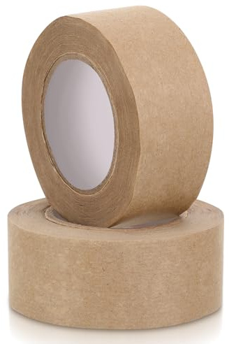 LAPYAPPE 2 Rollen Wasseraktiviertes Nassklebeband Doppelseitiges Säurefreies Framing Tape für Bilderrahmen und Aquarellpapier Einfach zu Verwenden Schonend für Kunstwerke Langanhaltend