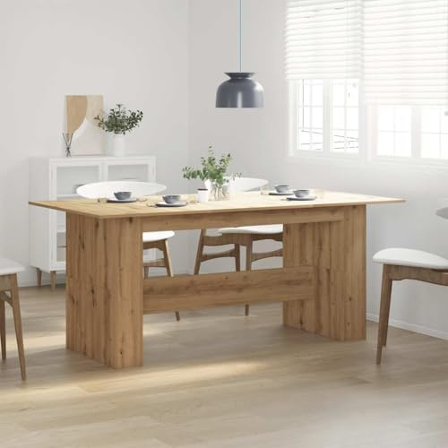Hoopleep Esstisch Artisan-Eiche 180x90x76 cm, robuster Holzwerkstoff, Pflegeleichte Tischplatte für Esszimmer Küche, Stabiler Tisch