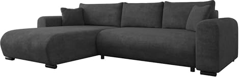 Mirjan24 Ecksofa Merkos, Eckcouch, Couch mit Schlaffunktion und Bettkasten, Wohnlandschaft, Bettfunktion L-Form Sofa, Ottomane universell (Margo 227.09)