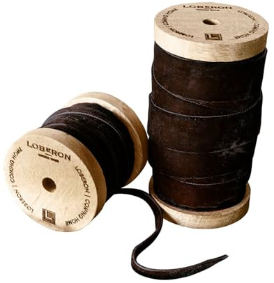 Loberon Samtband 2er Set Liandis - je 10 m lang - Zwei Stärken - Geschenkverpackung - Zierband - Geschenkband - Viskose - Mangoholz, braun
