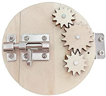 LeeQinersw Busy Board Material Holz Lernhilfe Motorikspielzeug Puzzle Sensorikbrett für Kinder Vorschule Geburtstagsgeschenk Bastelparty, Gang