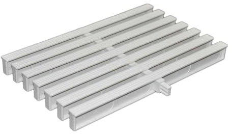 EABKLPQRS Couvercle de Grille de Drainage pour Piscine, Grille de débordement vidange Blanche 18-30x100 cm 1-10 pièces for Piscine Salle Bain(18x100CM/1pieces)