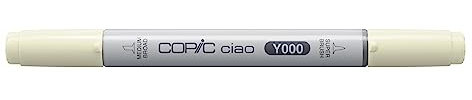 COPIC Ciao Marker Typ Y - 000, Pale Lemon, vielseitiger Layoutmarker, mit einer mittelbreiten und einer Brush-Spitze