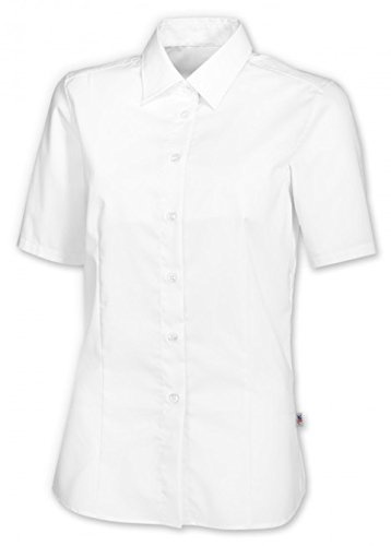 BP 1562-682-21-34 Frauenbluse 1/2 Ärmel, 1/2 Ärmel mit Hemdblusenkragen, 125,00 g/m² Stoffmischung mit Stretch, weiß, 34
