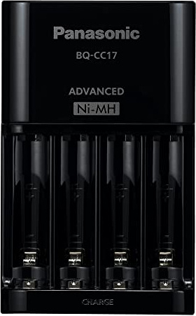 Panasonic eneloop Advanced, Cargador Individual de batería avec 4 lumières indicadoras LED de Carga