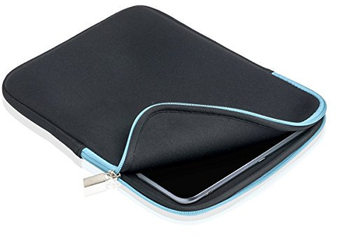 Slabo Tablet Tasche Schutzhülle für Denver EBO-1000 Hülle Etui Case Phablet aus Neopren – TÜRKIS/SCHWARZ