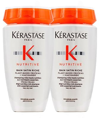 Kerastase Nutritive Duo Pack: Bain Satin 2 Shampoo For Dry, Sensitized Hair 250ml x 2