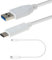 TECHGEAR Câble USB Chargeur/Transfert de Données Compatible pour Samsung S10 S9, S10 S9 plus, S8, S8 Plus, A8 2018, A3 2017, A5 2017 etc- Câble USB C 3.1 vers USB [Blanc] jusqu'à 3A et 10Gb/s -30cm