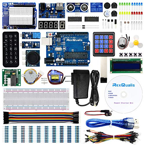 REXQualis Súper Kit de Inicio Based on Arduino UNO R3 with Spanish Tutorial and Controller Board Compatible with Arduino IDE