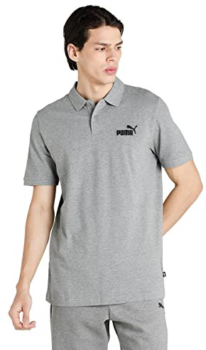 PUMA Herren Essential Pique Polo_851759 Poloshirt, Medium Gray Heather, M