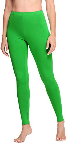 Ladeheid Damen Lange Leggings aus Baumwolle LA40-133 (Grün, XXL)