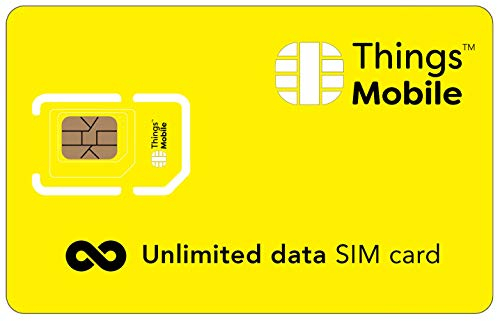 SIM-Karte UNLIMITED bei 32 Kbps für IOT und M2M - Things Mobile - mit weltweiter Netzabdeckung und Mehrfachanbieternetz GSM/2G/3G/4G. Ohne Fixkosten und ohne Verfallsdatum. 30 € Guthaben inklusive
