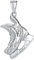 SILVEGO Herren Anhänger aus 925 Sterling Silber Eishockey Schlittschuh
