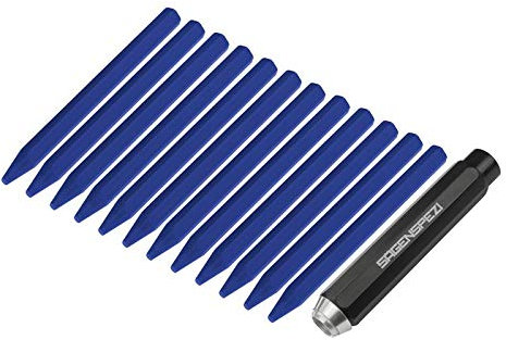 Sägenspezi Kreide blau 12 Stück inklusive Kreide-Halter für 11 mm bis Ø 12 mm (auch in verschiedenen Farben auswählbar) Signierkreide 11 x 110 mm Forstkreide wasserfest