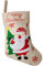 dressforfun 303316 Nikolausstiefel in Jute Optik mit Weihnachtsmann Motiv, ca. 26 x 36,5 cm