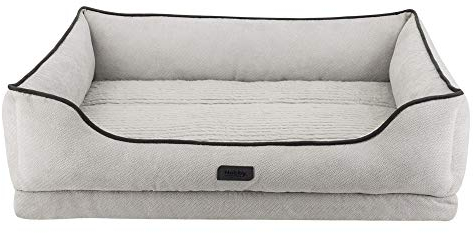 Nobby Orthopädisches Komfortbett eckig LAGO hellgrau 90 x 70 x 19+5 cm