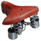 TentHome Vintage Fahrradsattel Fahrradsitz Leder Cityradsättel Sattel gefedert Tourensattel Federsattel mit verbesserten 4 Federn, mit Kloben und Niete (Braun)