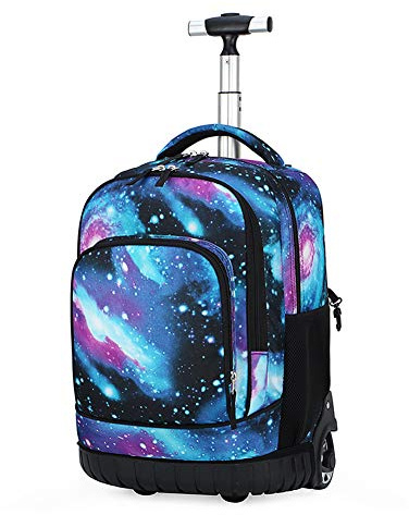 Dreneco School Bags for Boys Grils with Wheels, Rucksack for School Childrens, Luggage on Wheels Kids Trolley Backpack Rolling Children's Backpacks