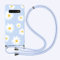 Yoedge 2 in 1 Handykette Handyhülle für Samsung Galaxy S8 Plus 6,2 hülle,Silikon Motiv mit Kordel zum Umhängen,Verstellbarer Necklace,Vollkörperschutz Phone Cover für Samsung S8 Plus,Blume 3